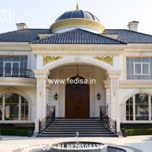 Villa With Columns Design Triplex House Design No-8796