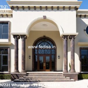 Classic Home Front Elevation Design 3 Bedroom Bungalow Floor Plan No-8902