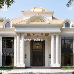 Luxury Villa Landscaping Colonial Style House Plans No-8932