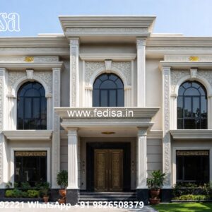 Classic Front Elevation 6 Marla House Plan No-8964