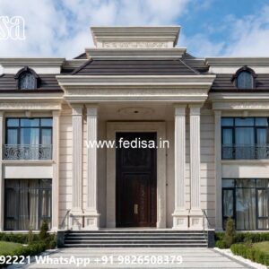 Stone Exterior Classic Home 3bhk House Plan With Pooja Room No-8968