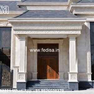 Classic House Front Elevation Design Sloped Lot House Plans No-8986