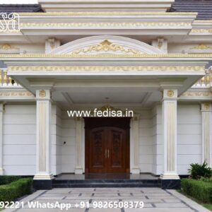 Classic Front Elevation 5 Bedroom Double Storey House Plans No-9002