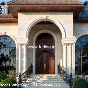 Grand Entrance Villa Design 3000 Sq Ft House Plans With Photos No-9039