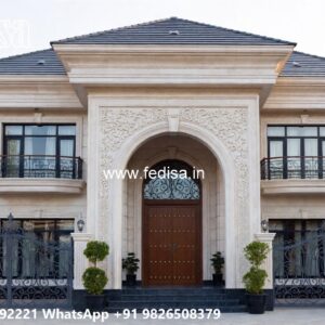 Symmetrical Villa Architecture Luxury Bungalow House Plans No-9043