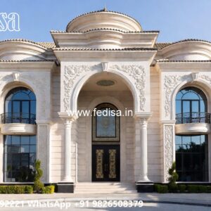 Stone Finish Villa Design Plan 5d No-9044