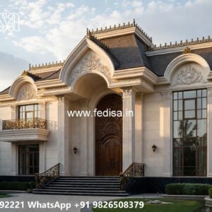 Classic Villa Front Elevation Design L House Design No-9066