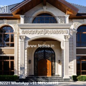 Classic Front Elevation 4 Bedroom Flat Plan No-9124