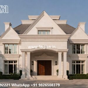 Stone Finish Home Exterior Modern Bungalow Design Concept No-9128