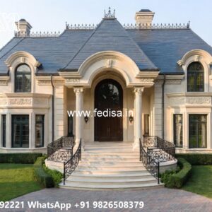 Neoclassical Villa Facade Two Story Farmhouse No-9160