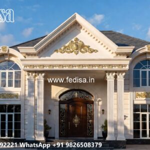 Classic House Design With Garden 40 By 45 House Plans 3d No-9234