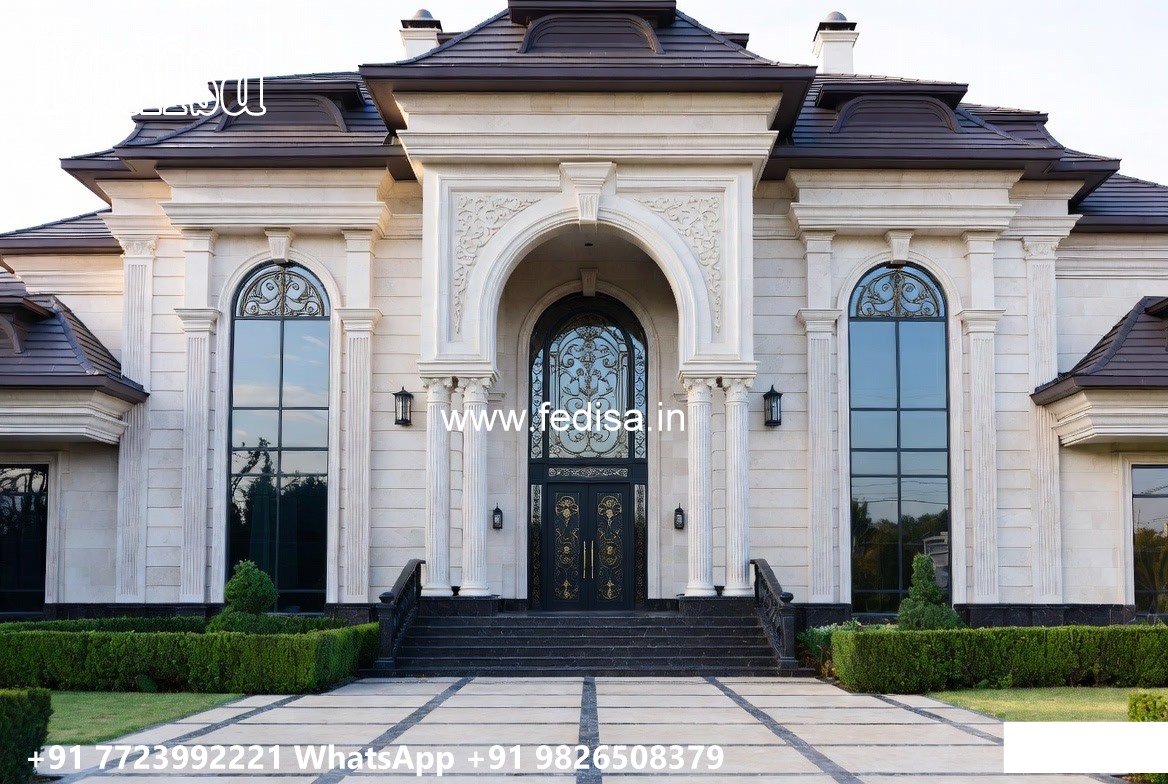 Villa With Columns Design 3 Bhk Home Plan No-9284
