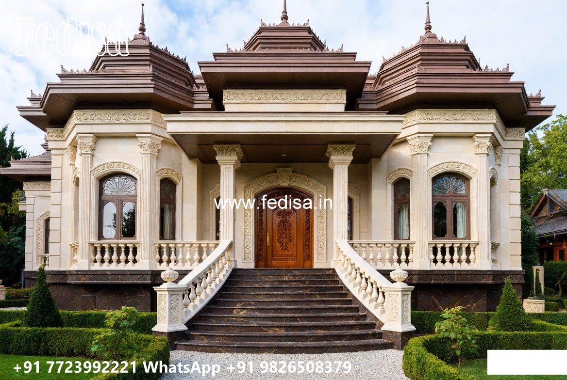 Marble Flooring Villa Design 2000 Sq Ft House Plans 4 Bedroom No-9295