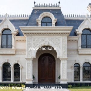 Classic Front Elevation 3 Floor House Plan No-9330