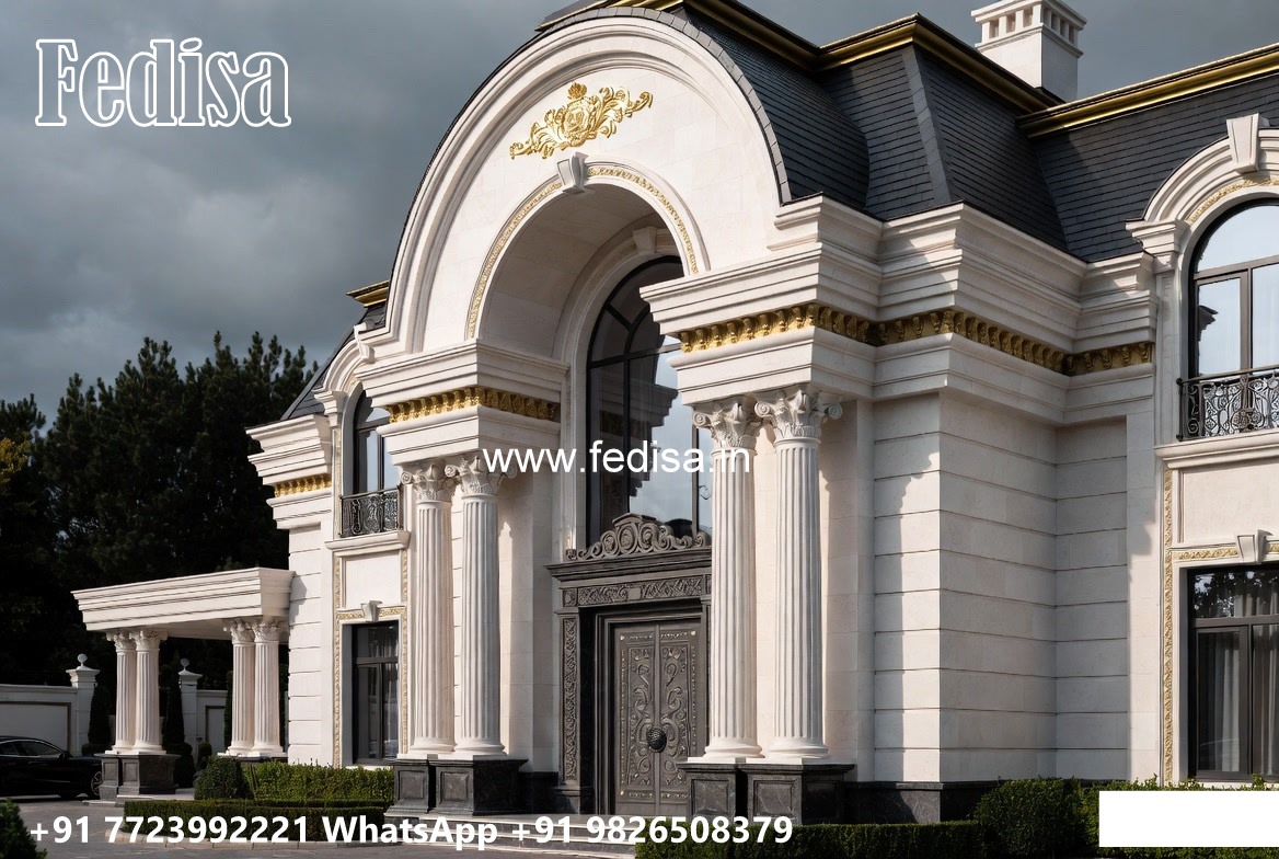 Stone Finish Home Exterior House Design With Pool No-9372