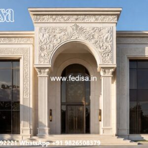 Classic Home Front Elevation Design Exterior Wall Color No-9756