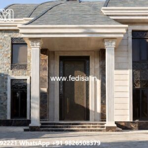 Elegant Villa Design Gray Siding House No-9766