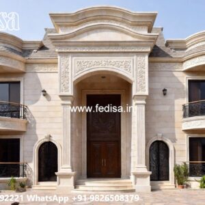 Small Classic Villa Design Inspiration Painted Stone House No-9793