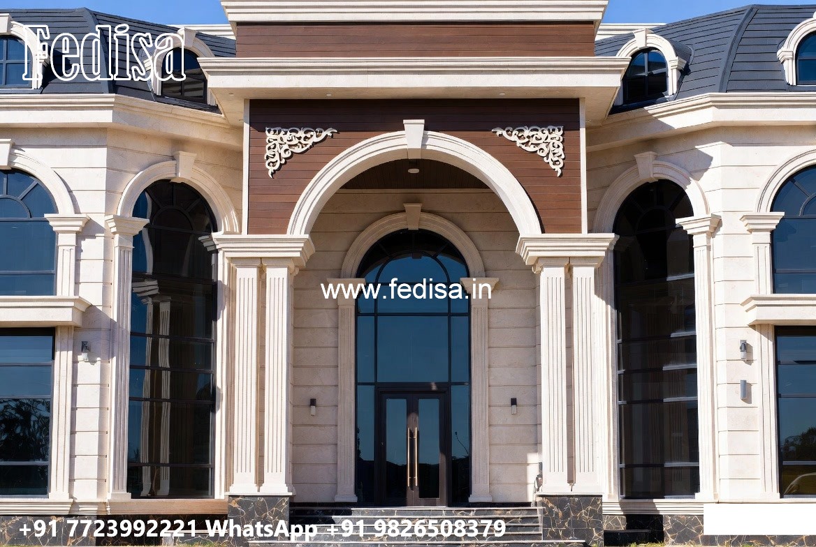 Traditional Home Facade Gray House Exterior No-9816