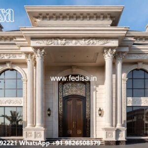 Classic Home Front Elevation Design Yellow Exterior House Paint No-9878