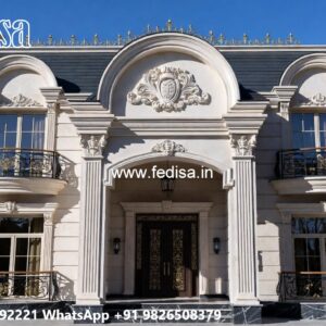 Elegant Classic Home Exterior Ideas Blue Color House Outside No-9882
