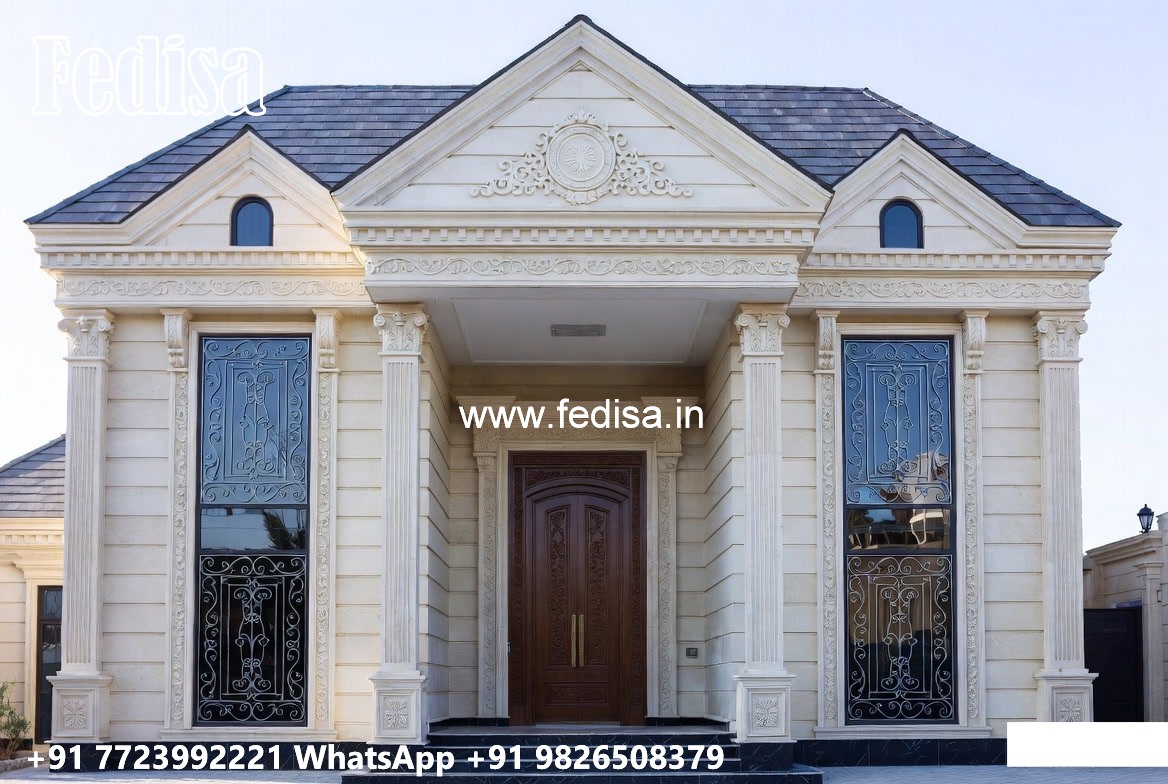 Heritage Style Villa Exterior Houses Painted Gray No-9896