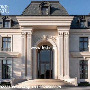 Traditional House Design Turquoise House Exterior No-9931