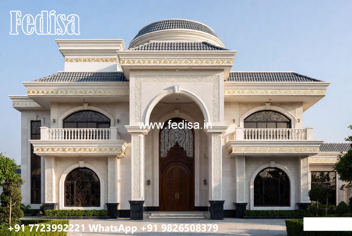 Neoclassical House Design Stone And Siding Combinations No-9939