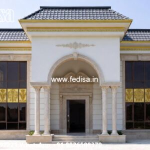 Vintage Villa Style Gray And Cream House Exterior No-10011