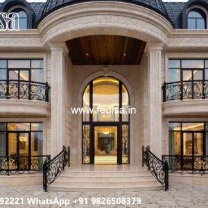 Heritage Style Villa Exterior Blue And Gray House Exterior No-10018