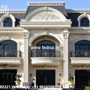 Vintage Luxury Interiors Maroon House Exterior No-10026