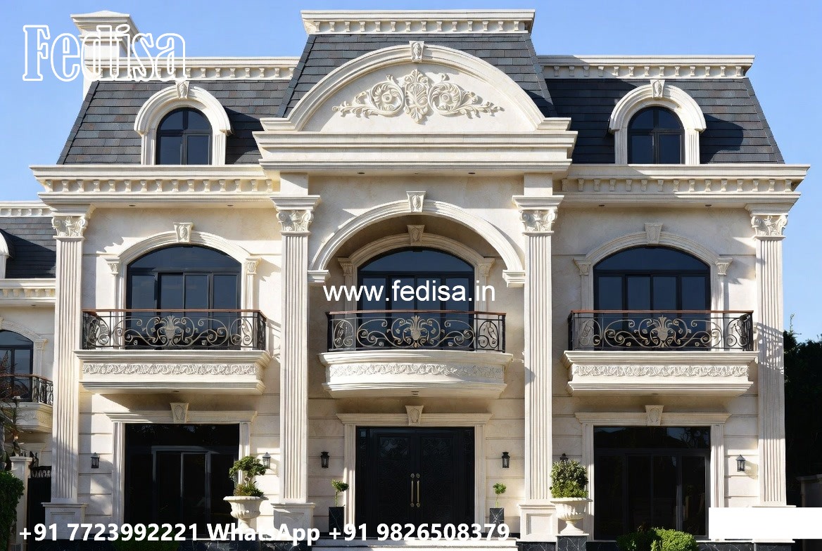 Vintage Luxury Interiors Maroon House Exterior No-10026