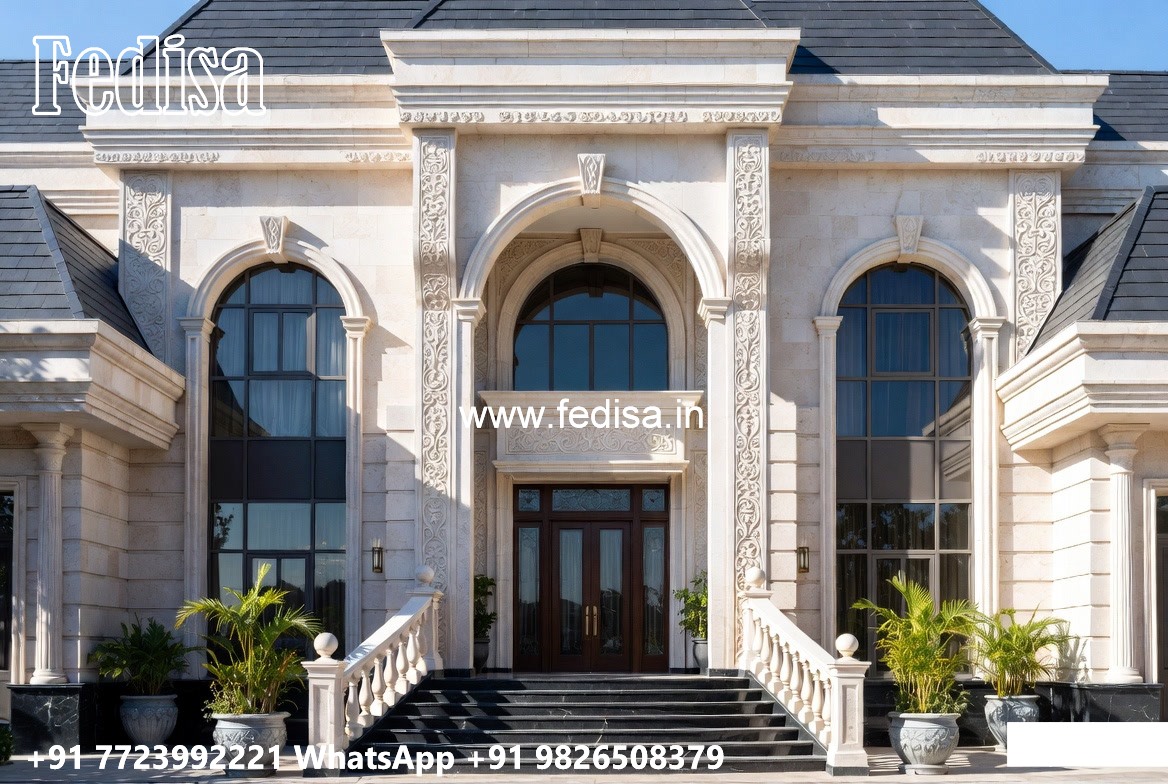Classic Villa Design With Swimming Pool Stone Siding For Homes No-10039