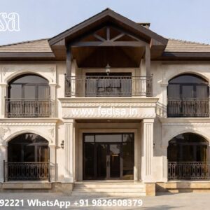 Traditional Home Facade Villa Front Design No-10060