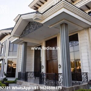 Front Yard Classic House Twin Villa Design No-10077