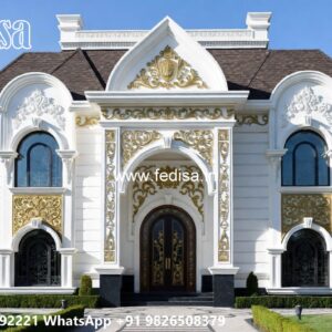 Classic Villa Front Elevation Design Villa Entrance Door Design No-10164