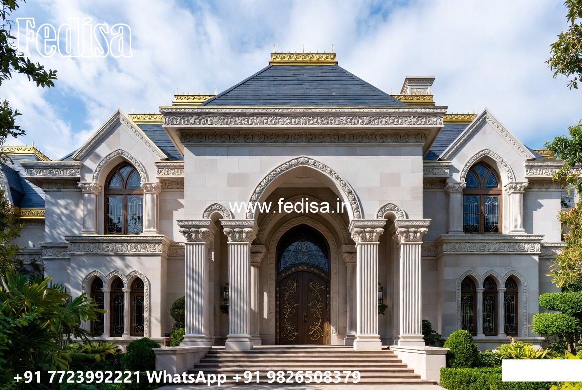 Heritage House Design Villa Wall Design No-10179