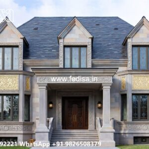 Classic Front Elevation Modern Style Villa No-10184