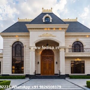 Stone Exterior Classic Home Villas Architecture No-10188