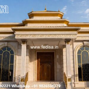 Front Yard Classic House Top Villa Design No-10199