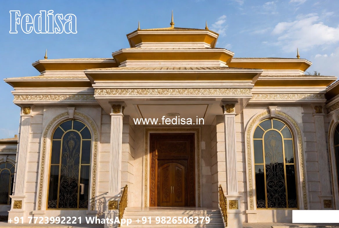 Front Yard Classic House Top Villa Design No-10199
