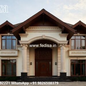 Classic House Design With Garden Design Of Villa House No-10210