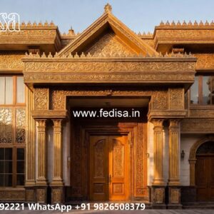 Symmetrical Home Design White Villa Design No-10223