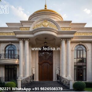 Luxury Front Elevation Villa Mexican Villa Design No-10261