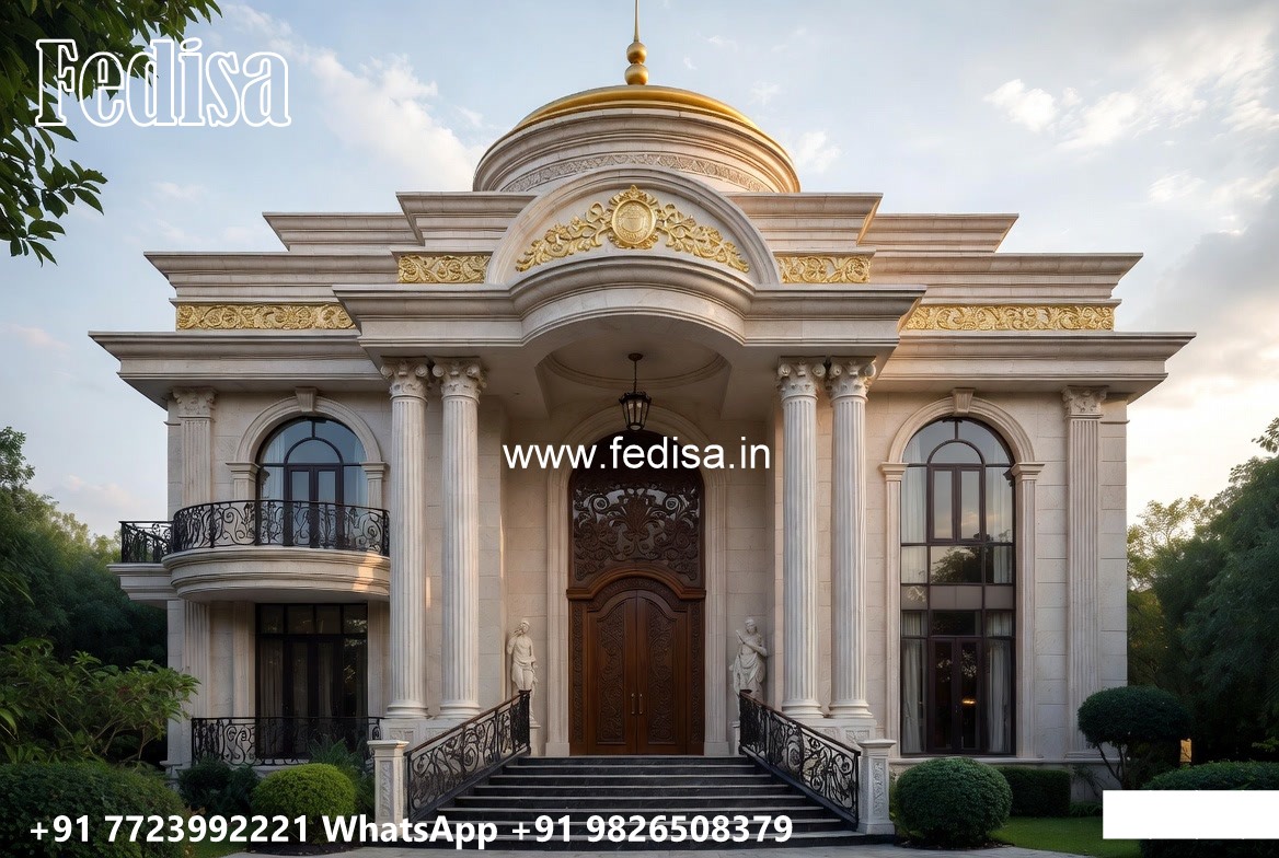 Luxury Front Elevation Villa Mexican Villa Design No-10261