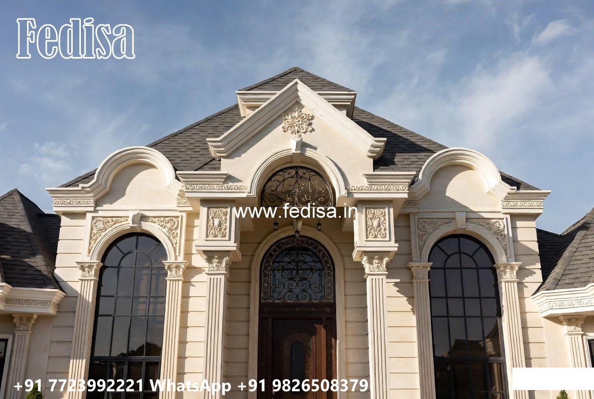 Classic Villa Front Elevation Design 3 Storey Villa Design No-10286