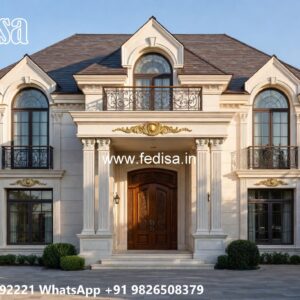 House With Columns Exterior Individual Villa Design No-10308