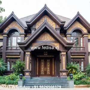 Classic House Design With Garden Villa Basement Design No-10332