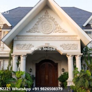 Classic Front Elevation Villa Exterior Design No-10344