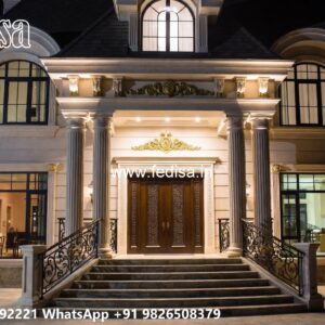 Front Yard Classic House Mountain Villa Design No-10443